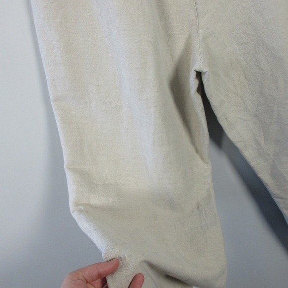 Club Room Pleated Dress Pants Men 33 Beige Linen Trouser Casual Work Office 490 - Picture 9 of 16